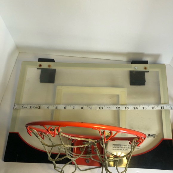 Redline Sports Indoor Mini Basketball Hoop. Metal Rim. 18” Backboard - Picture 7 of 7
